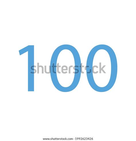 100 Number Simple Clip Art Vector Stock Vector (Royalty Free ...