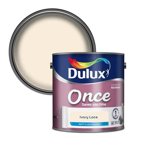 Dulux Once Ivory Lace Matt Emulsion Paint 25l Homebase