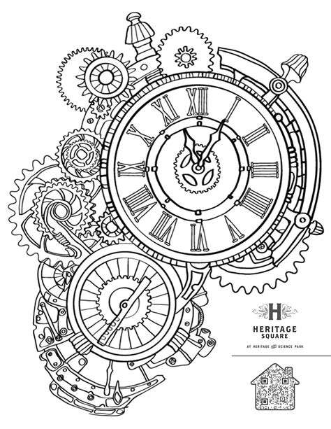 Steampunk Clock Drawing