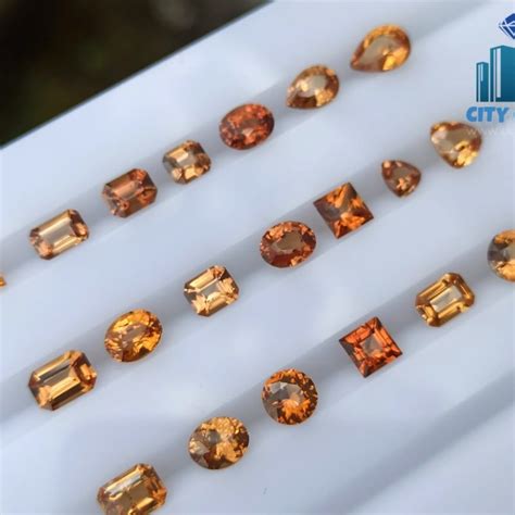 Fine Quality Natural Orange Zircon Gemstones Collection