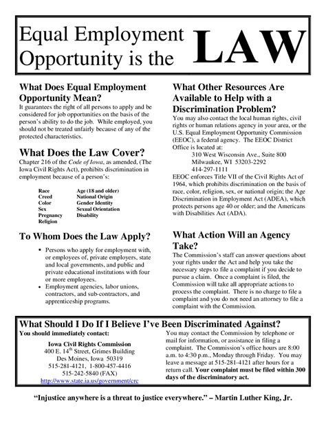 Free Iowa Iowa Equal Employment Labor Law Poster 2025