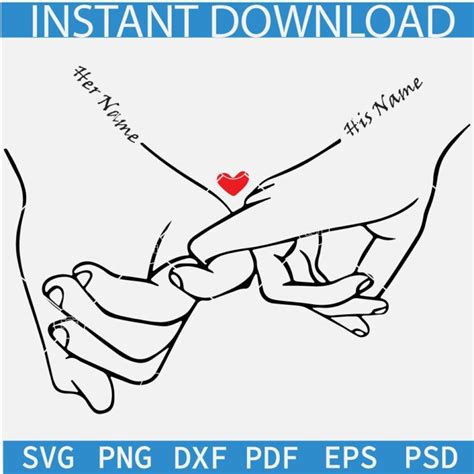 Holding Hands Svg Valentine Hands Svg Pinky Hold Svg Love Hands Svg