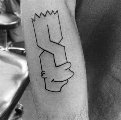 50 Bart Simpson Tattoo Designs For Men The Simpsons Ink Ideas