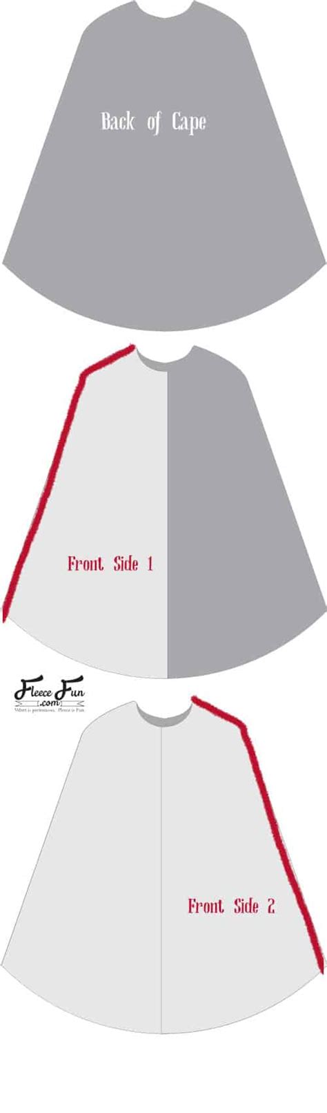 Cloak Sewing Pattern Long Hooded Cloak Pattern Free Fleece Fun