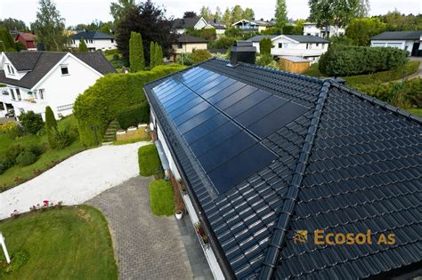 Ecosol Solceller på flatt tak