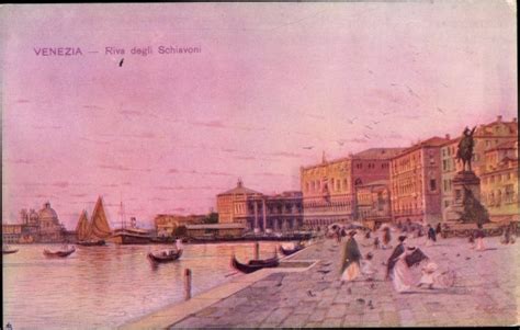 Ansichtskarte Postkarte Venezia Venedig Veneto Riva Akpool De