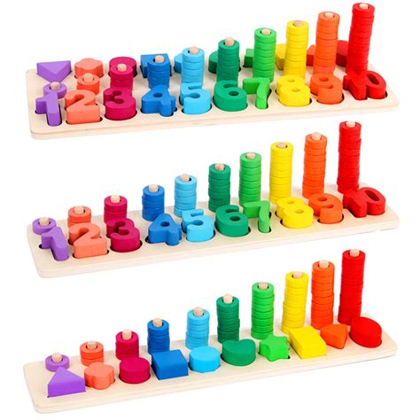 Wooden Math Toy Board Montessori Counting Board Preschool Learning Toys