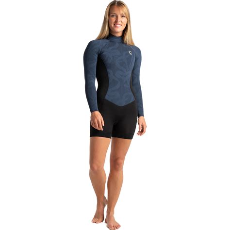 C Skins Womens Solace Mm Long Sleeve Back Zip Shorty Wetsuit C