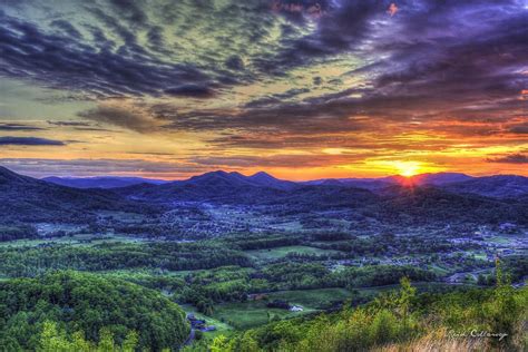 Sunset Over Wears Valley Tennessee Mountain Art By Reid Callaway