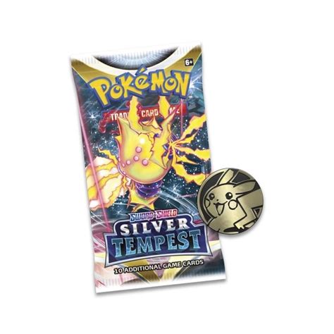 Pokémon Tcg Sword And Shield Silver Tempest 3 Booster Packs Coin