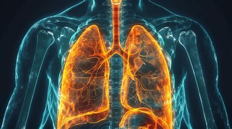 Increíble ilustración detallada en 3D de los pulmones humanos con