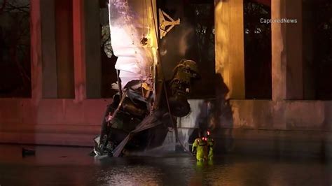 Ups Truck Dangles Over Bridge On Ind Toll Road Catches Fire Youtube