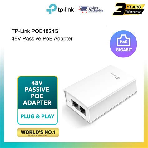 TP Link TL POE4824G TL POE2412G 48V 24V DC Gigabit Passive PoE Adapter