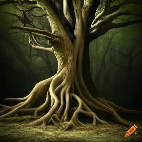 Photo Realistic Image Of An Ancient Tree In A Mystical Forest On Craiyon