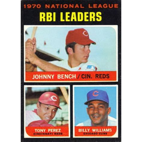 Johnny Bench Tony Perez Billy Williams 1971 Topps 64 NL RBI