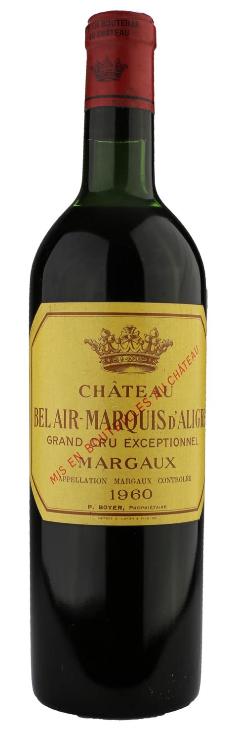 Margaux Château BEL AIR MARQUIS D ALIGRE 1960 Clos des Millésimes