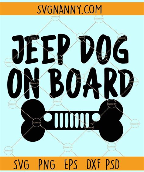 Jeep Dog On Board SVG, Dog Paws on Board SVG, Jeep logo svg, Car ...