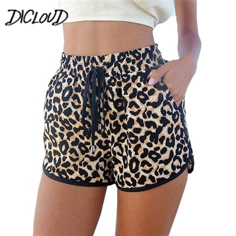 Dicloud New Leopard Print Sexy Shorts Women 2018 Harajuku Loose High