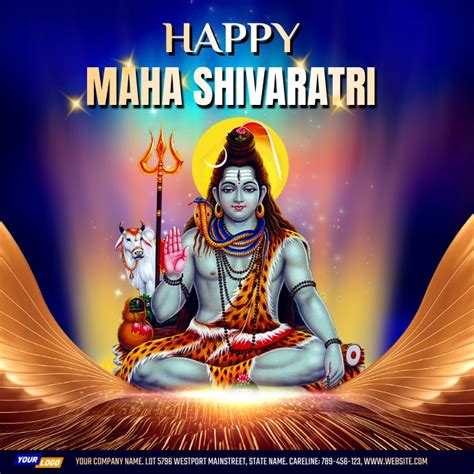 Copy Of Maha Shivaratri Flyer Square Design Postermywall