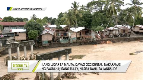 Regional TV News Ilang Lugar Sa Malita Davao Occidental Nakaranas Ng