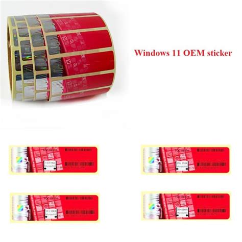 Microsoft Windows Pro License Key Oem Coa Sticker Multi Color