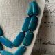 Turquoise Tagua Nut Double Strand Necklace Galapagos Tagua Jewelry