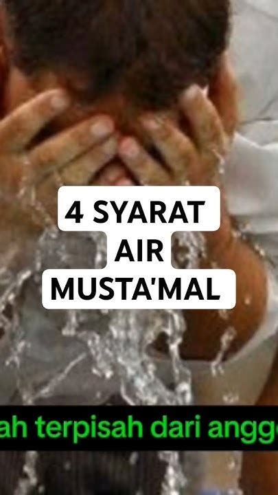 4 Syarat Air Mustamal Youtube