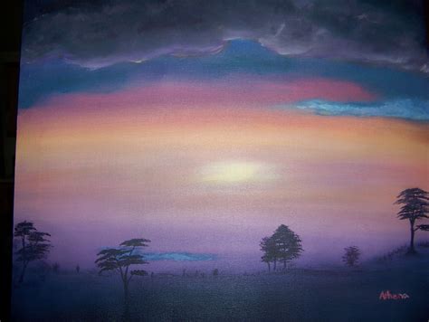 African Sunset African Sunset Art Gallery Painting