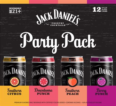 Jack Daniel S Party Pack Oz Cans Shop Malt Beverages Coolers At