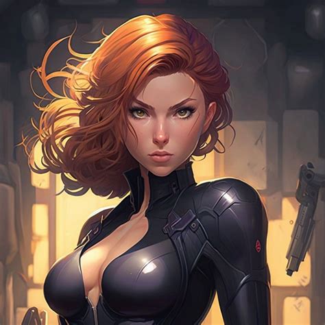 Anime Art Girl Avengers Earth S Mightiest Heroes Black Widow