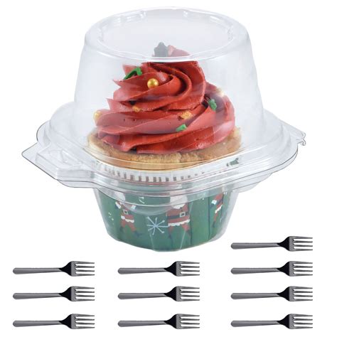 Buy 60 Pack Individual Single Cupcake Containers Cake Carrier