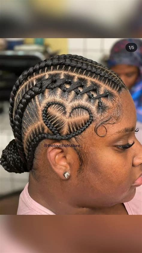 Stitch Braids With Heart Braided Hairstyles For Black Women Heart