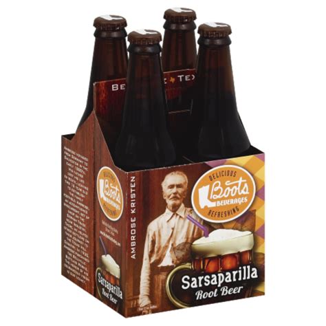 Boots Beverages Sarsaparilla Root Beer 4 Bottles 12 Fl Oz Frys Food Stores