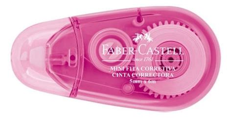 Fita Corretiva Mini Mm X M Faber Castell Rosa Fita Corretiva Fitas