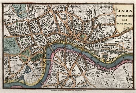 Old Maps Of London Middlesex And Essex Circa 1820