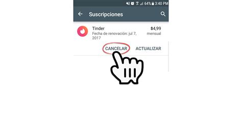 Cómo cancelar suscripción a Tinder Plus Gold dar de baja Reembolso