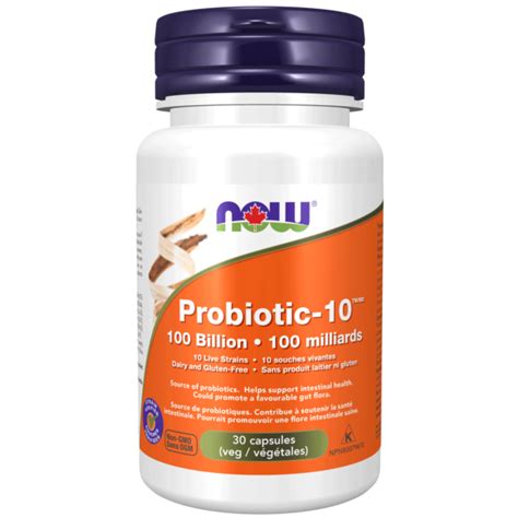 Probiotic 10™ 100 Billion Veg Capsule Now Foods Canada