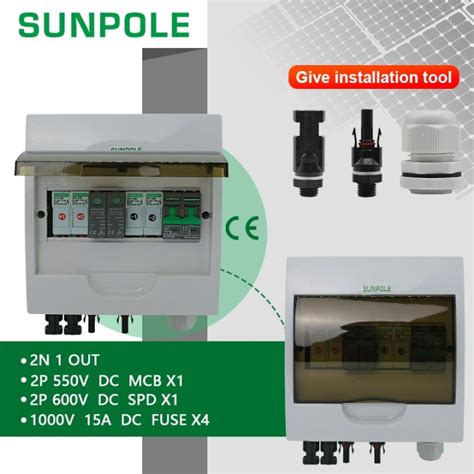 Sunpole Solar Photovoltaic Pv Combiner Box With Lightning Protection