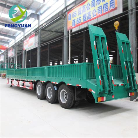 Fengyuan 60 Ton Lowbed Semi Trailer Low Loader Semi Trailer China