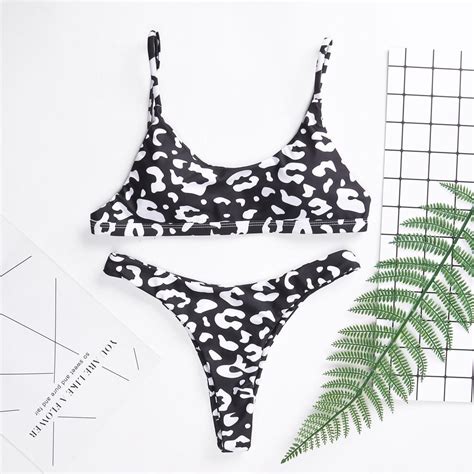 Women Sexy Leopard Bikini Set Brazilian Swimwear Beachwear Swimsuit