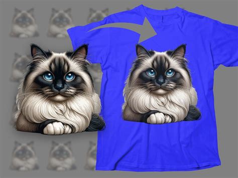 Cat Kitten Birman Blue Eyed SVG PNG Clipart Sublimation Transparent ...