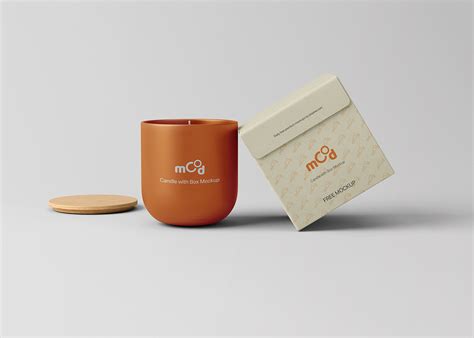 Free Candle With Box Mockup Free Design Resources