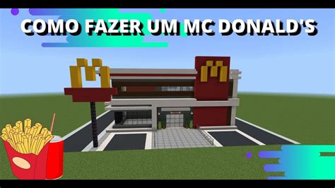 Como Fazer Um McDonald S No Minecraft YouTube