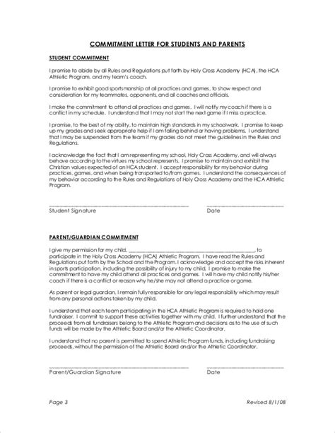 Sample Commitment Letter To Comply