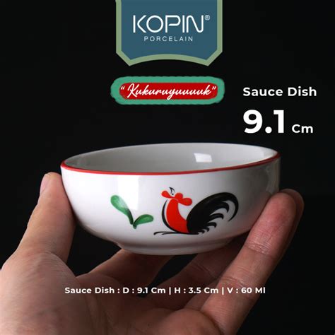 Tempat Sambal Mini Keramik Porcelain Model Kukuruyuk Voleme Ml