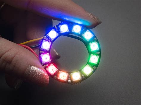 NeoPixel Ring 12 X 5050 RGB LED With Integrated Drivers ID 1643 7