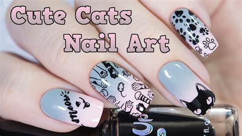 Cute Cats Nail Art Youtube