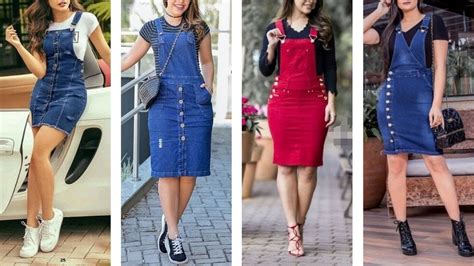 Denim Overol En Falda Outfits Para Veranodenim Overall In Skirt