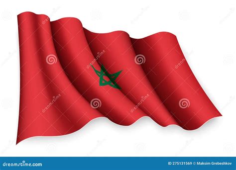 Waving Flag Of Morocco Stock Vector Illustration Of Emblem