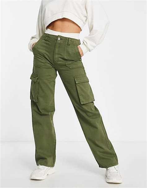 Stradivarius Relaxed Cargo Pants In Khaki Asos